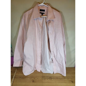 Banana Republic Dress Shirt Slim Fit Tall Long Sleeve Light Pink Mens XL